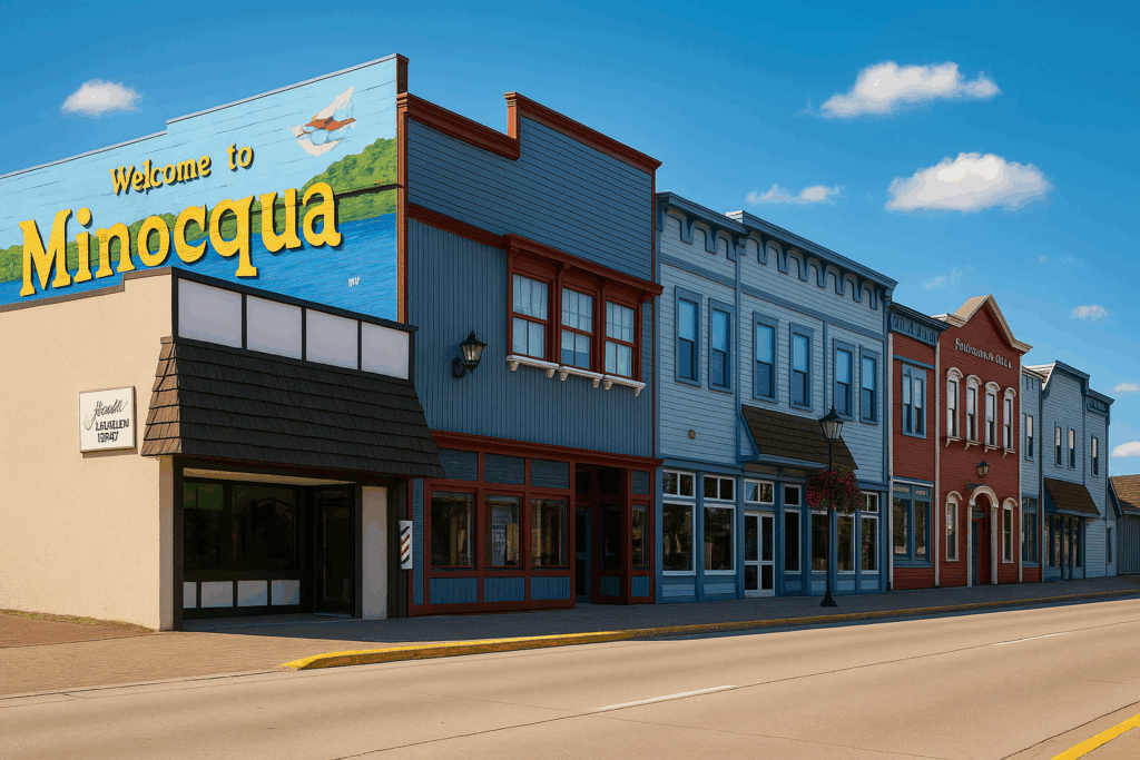 Downtown of Northern Wisconsin Town